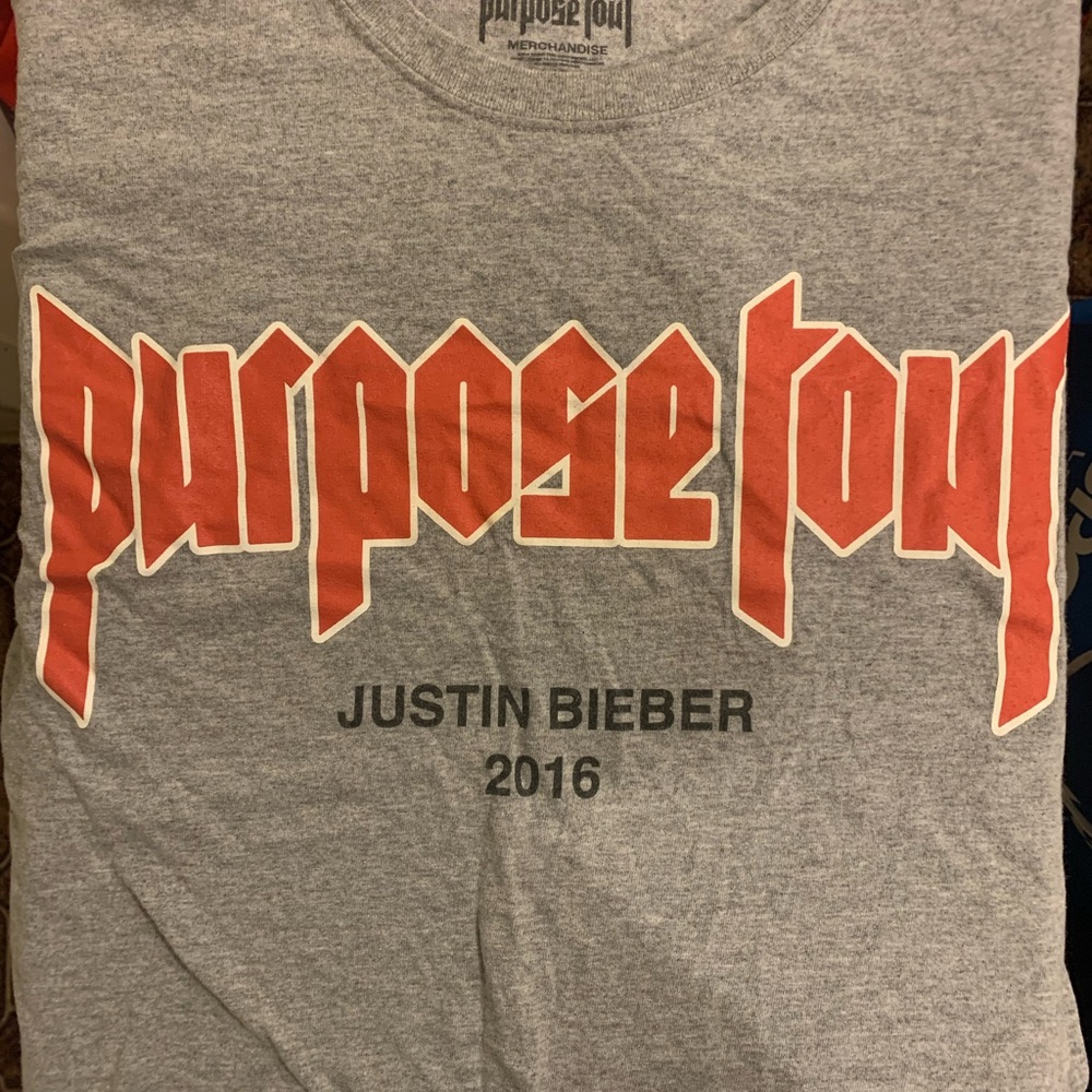 Justin Bieber Purpose Tour Gray T-Shirt